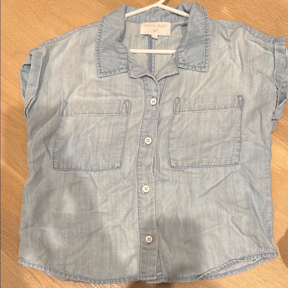 Denim Blue Kids Shirt by Bella Dahl size 8
